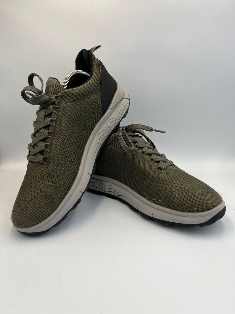 Olive Green Knit Sneakers